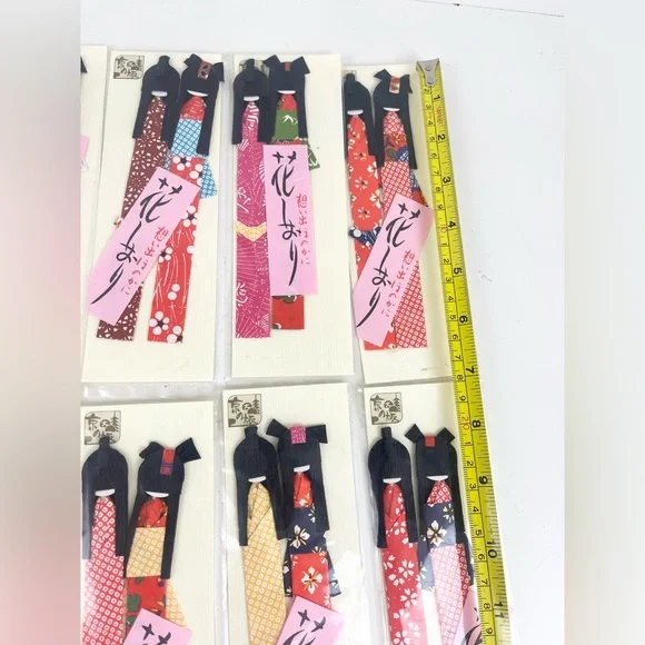 20 Vintage Japanese Style Origami Paper Geisha Doll Bookmarks New - Picture 8 of 10